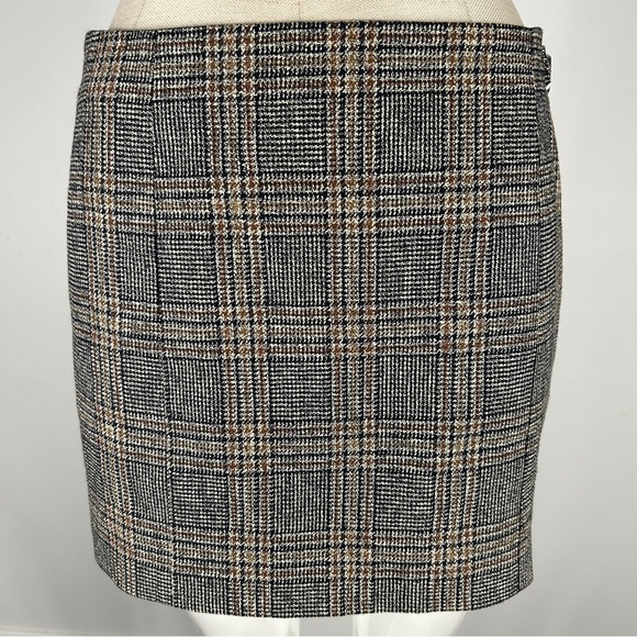 Rag & Bone Black and Brown Checkered Pencil Skirt - Picture 1 of 9